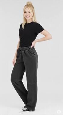 Aerie 2024 Seams Right Barrel Leg Dark Grey Sweatpants NWT Size XS